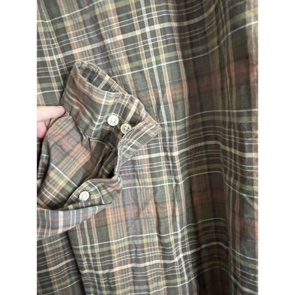 Ralph Lauren Classic Fit Fall Plaid Button Up Shirt Medium Vintage - Picture 14 of 14